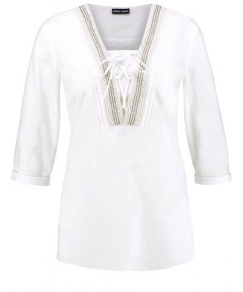 Blusa Gerry Weber Manga 3/4 Blanco Mujer Outlet