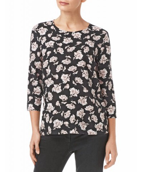 Blusa Gerry Weber Manga ¾ Negro Rosa Mujer Outlet