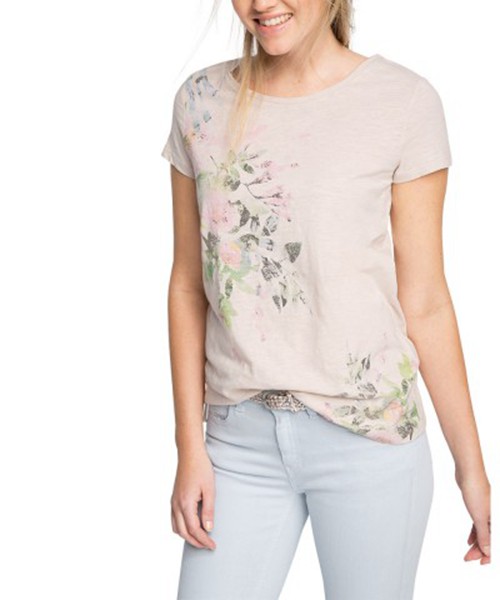 Camiseta Esprit Esp Ts Flower Marron Mujer En Venta