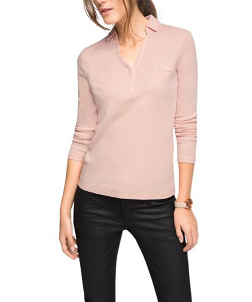 Camiseta Esprit Esp Ts Polo Rosa Mujer Online